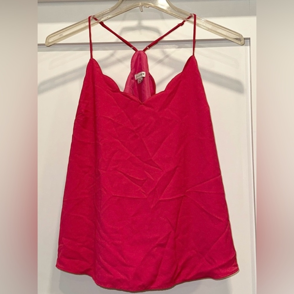 J. By J.Crew Scalloped Cami Top - Wild Fuchsia